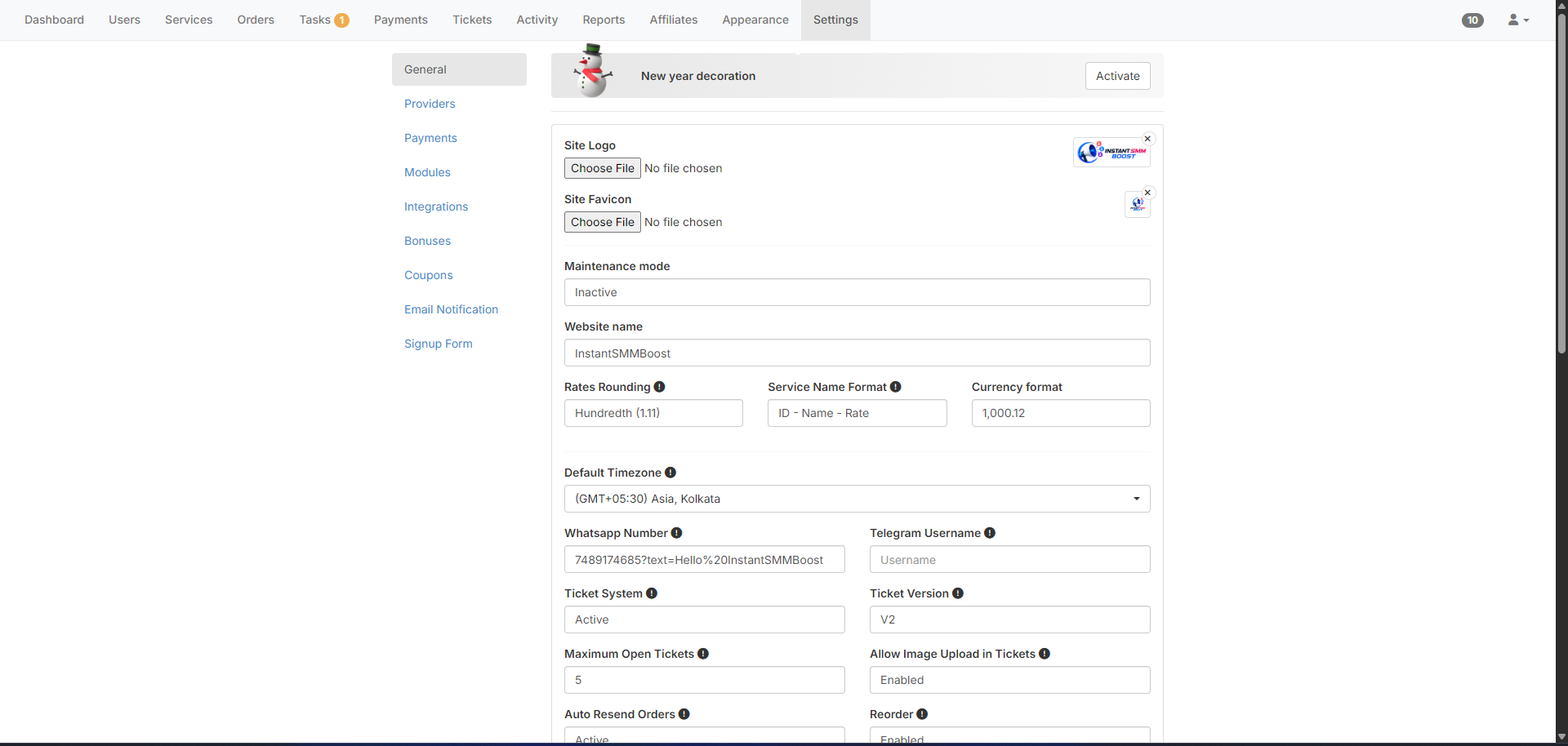 Admin Panel Preview